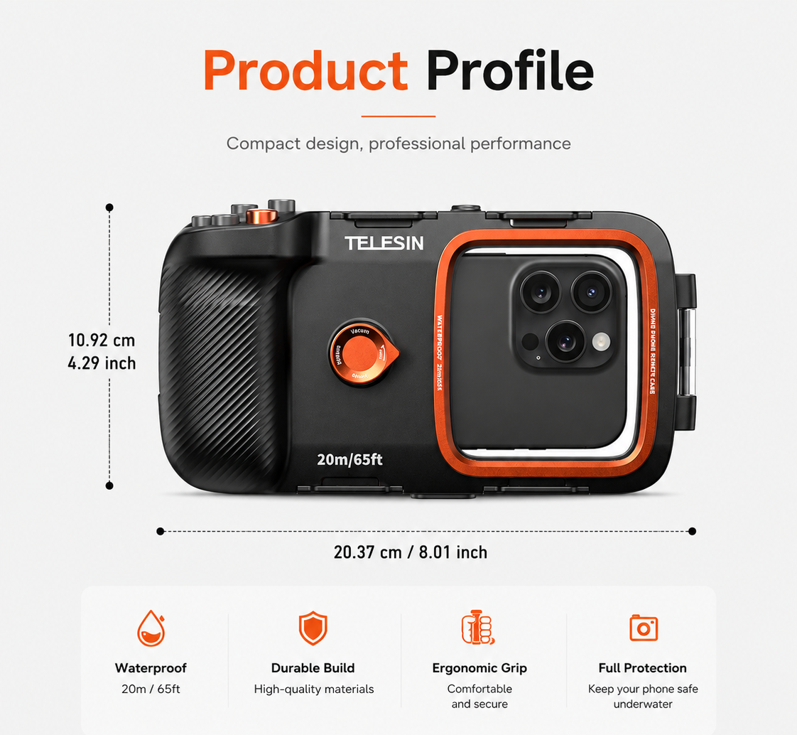 Telesin Waterproof Phone Case