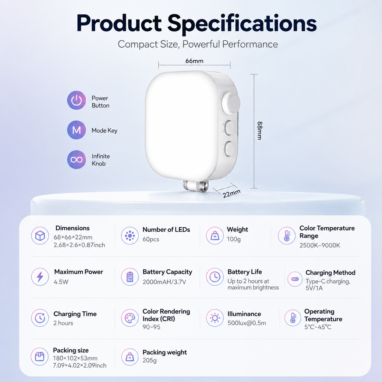 Telesin Magnetic Selfie Light