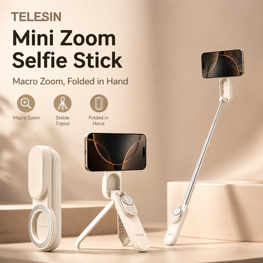 Telesin Magnetic Tripod Stick