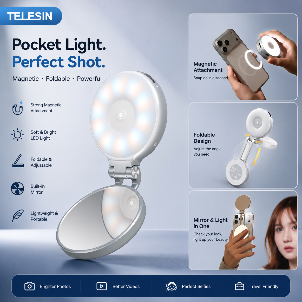 Telesin Magnetic RGB Light