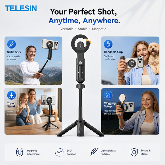 Telesin 4-in-1 Selfie Stick