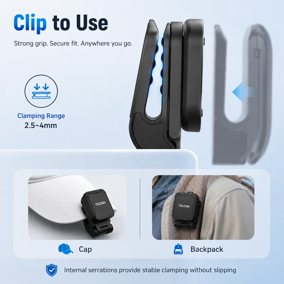 Telesin Magnetic POV Clip