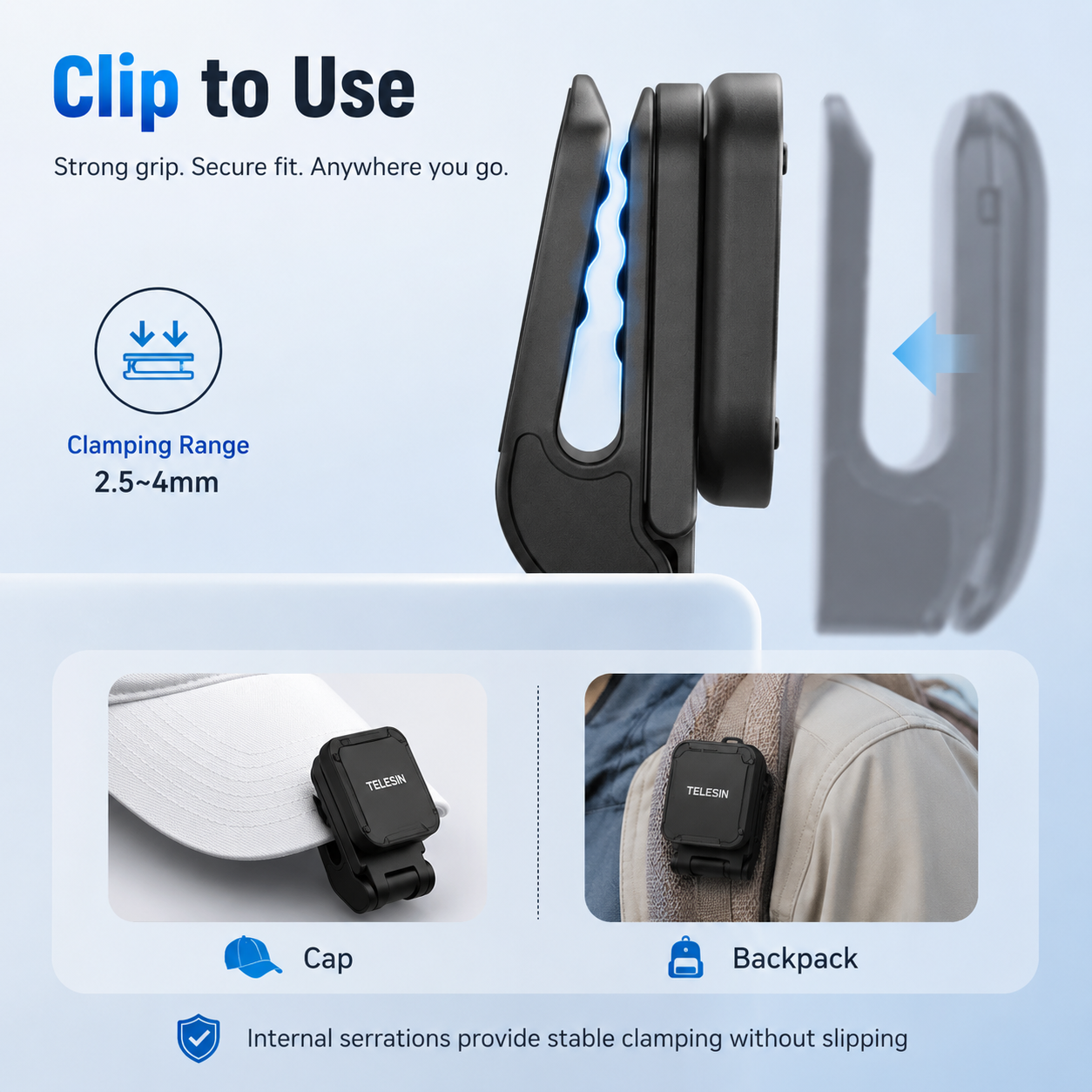Telesin Magnetic POV Clip