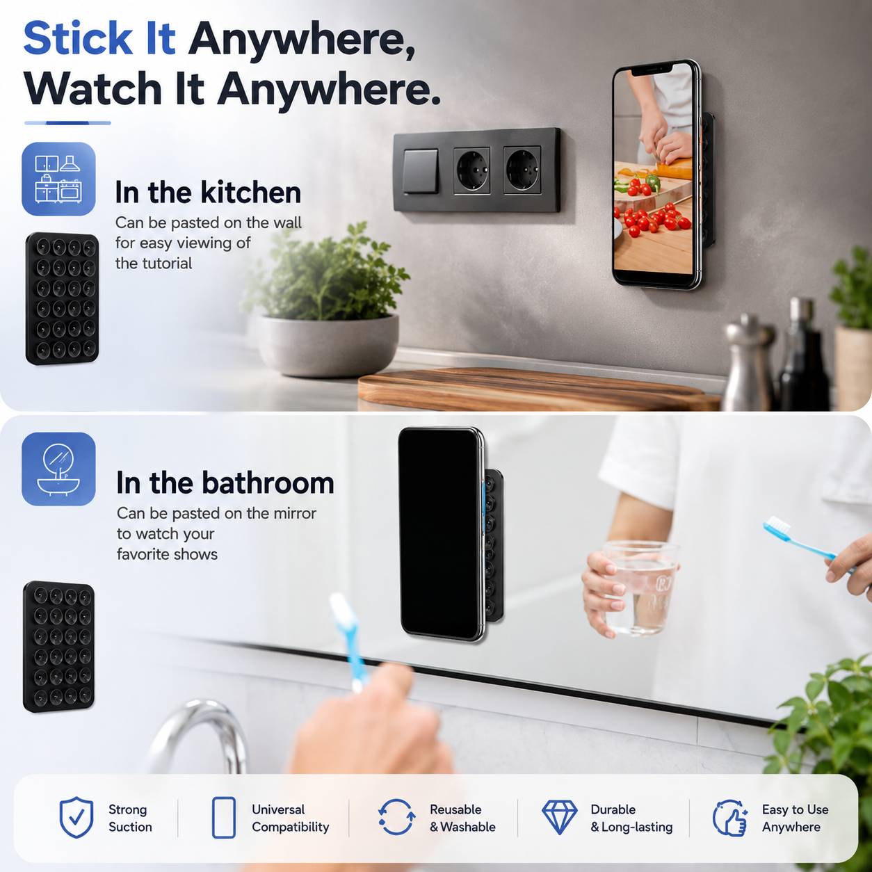 Silicone Suction Phone Holder