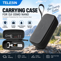 TELESIN Storage Protection Waterproof Bag for DJI OSMO Pocket 4P Insta360 Luna Ultra Gimbal Camera Carrying Case PU Camera Bag