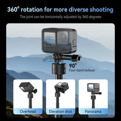 TELESIN 5000Mha Power Bank 360° Rotation Charging Selfie Stick Remote Control Tripod For Gopro Hero 13 12 11 10 9 MAX