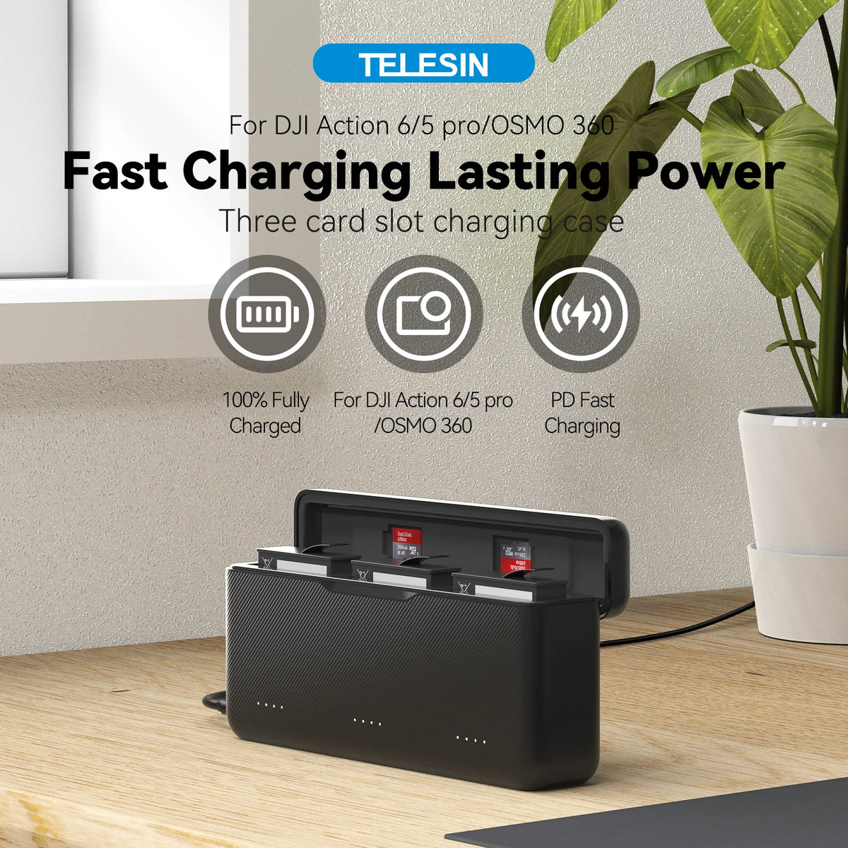 Telesin Action Camera Charger